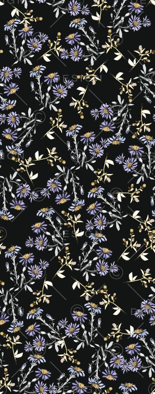 手绘花卉印花华亿平台图片