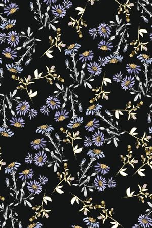 手绘花卉印花华亿平台图片