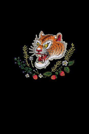 979445-绣花花枝 老虎头