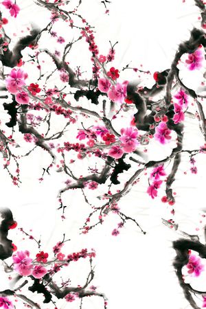 梅花印花华亿平台图片