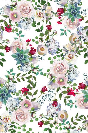 手绘花卉印花华亿平台图片