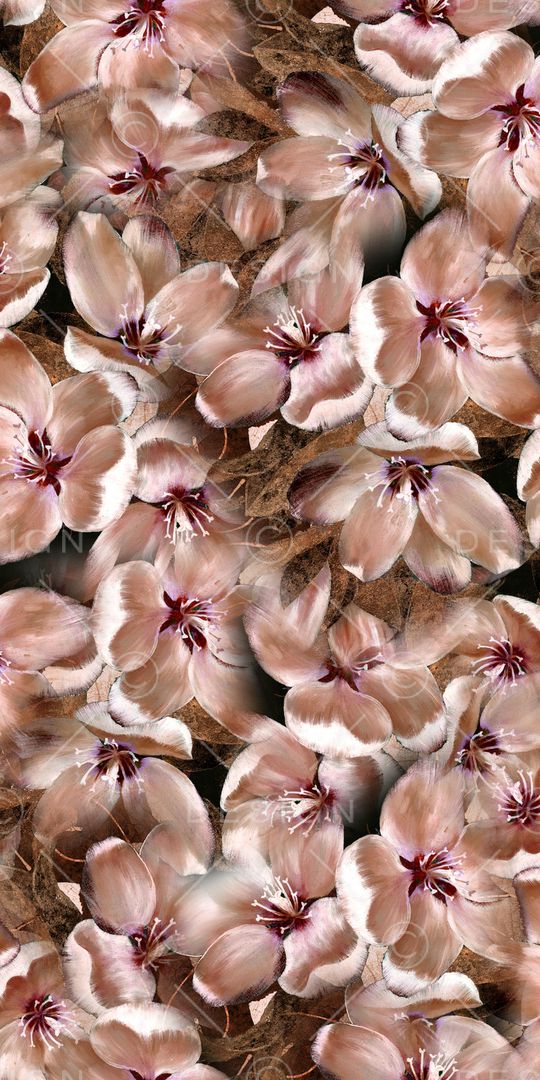 手绘花卉印花华亿平台图片