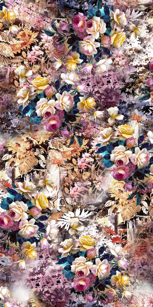 抽象花卉印花华亿平台图片