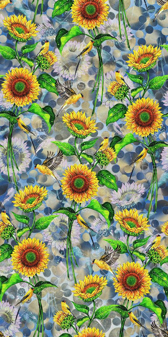 水彩花卉印花华亿平台图片