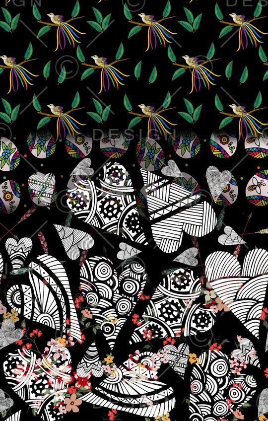 花卉印花华亿平台图片