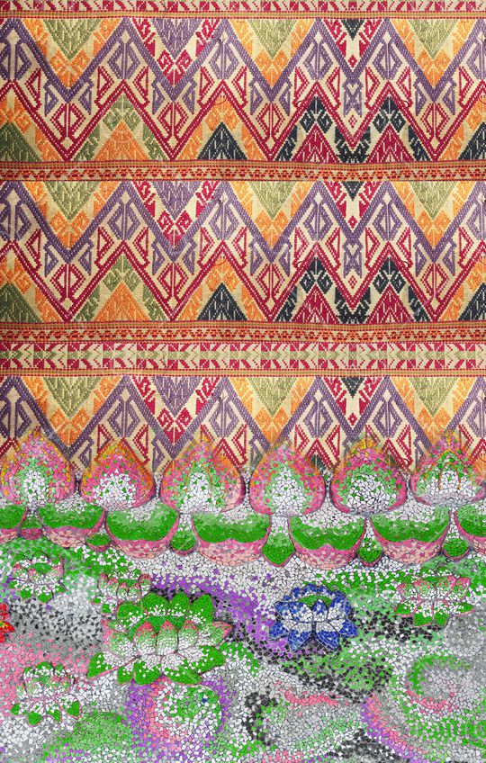 中国风印花华亿平台图片