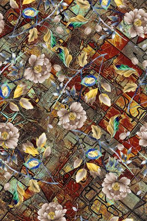 中国风印花华亿平台图片