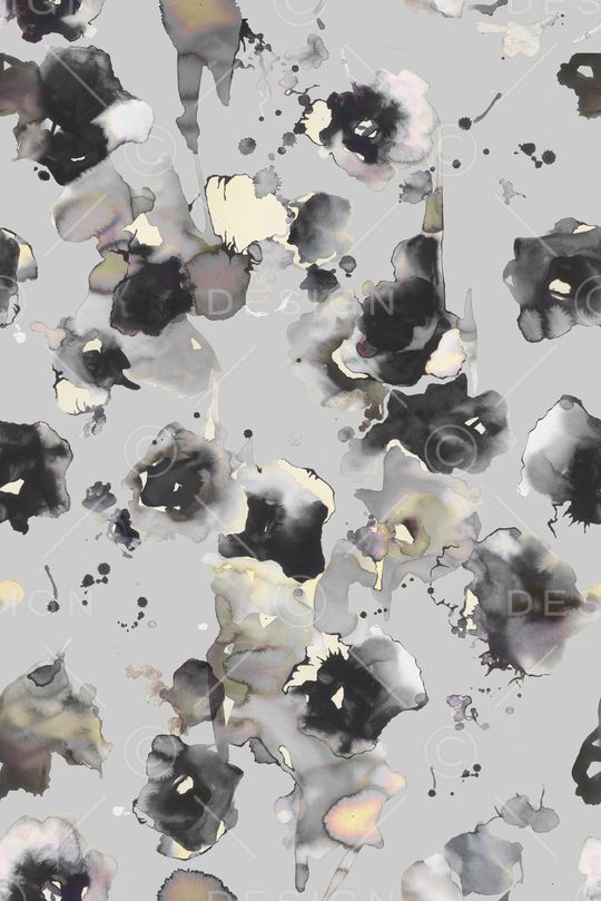 水彩花卉印花华亿平台图片