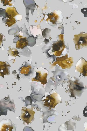 水彩花卉印花华亿平台图片