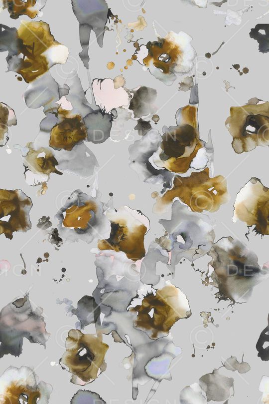 水彩花卉印花华亿平台图片