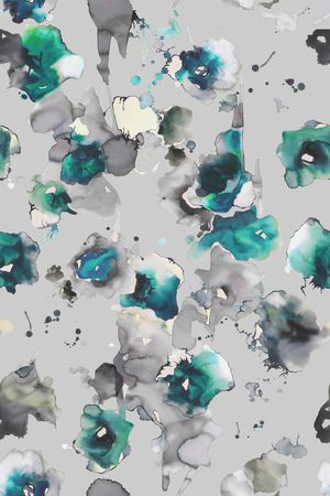 水彩花卉印花华亿平台图片