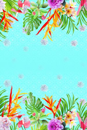 时尚线条花卉印花华亿平台图片