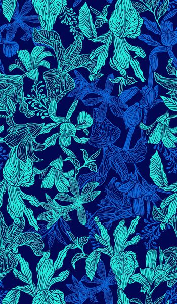 980006-简约大牌线条花卉-1