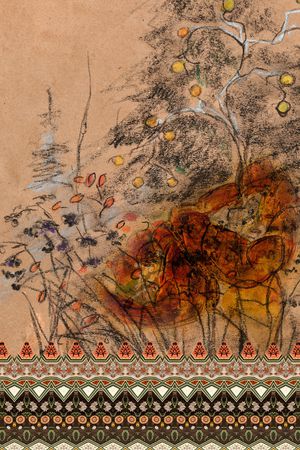 中国风印花华亿平台图片