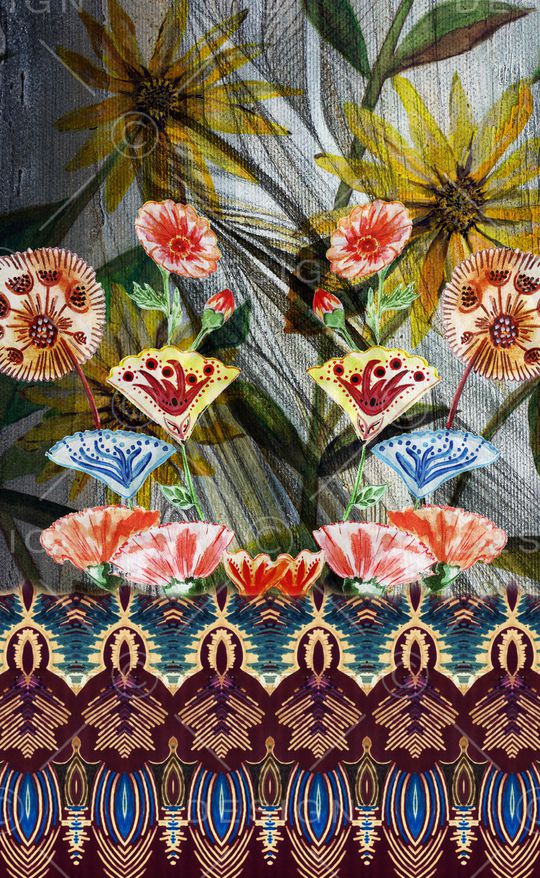 中国风印花华亿平台图片