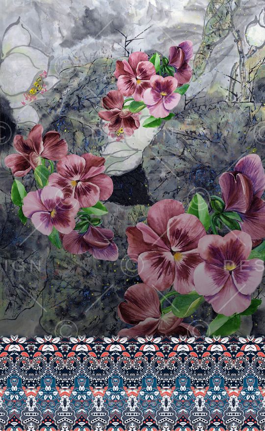 中国风印花华亿平台图片