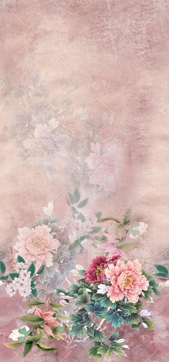 水彩花卉印花华亿平台图片