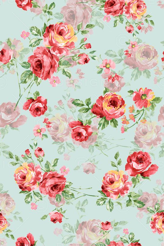 水彩花卉印花华亿平台图片