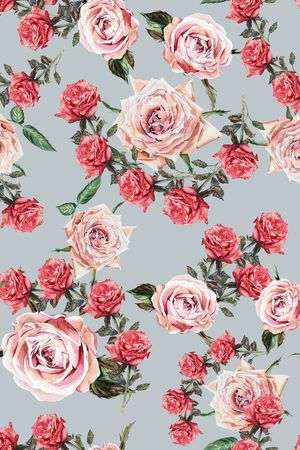 手绘花卉印花华亿平台图片