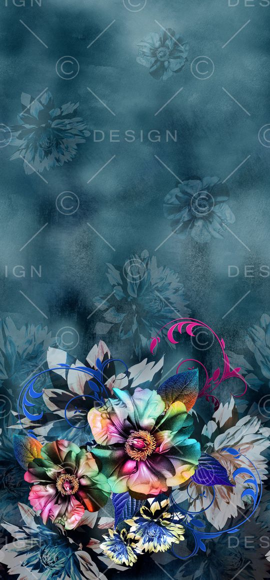 定位花卉印花华亿平台图片