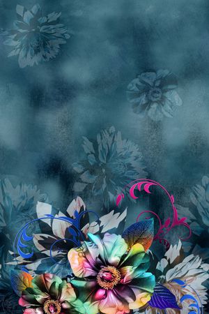 定位花卉印花华亿平台图片