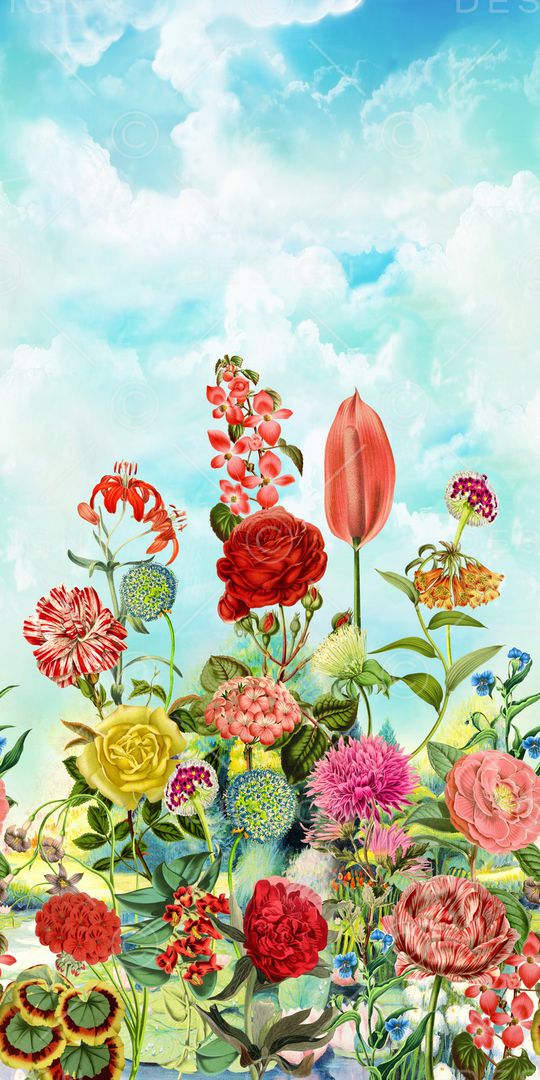 花卉印花华亿平台图片