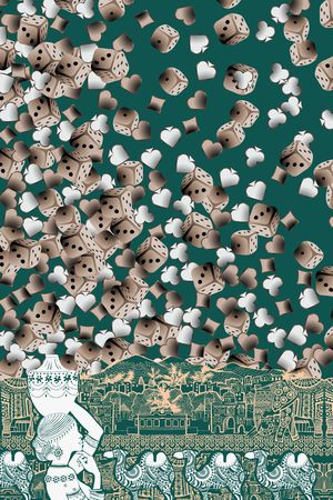 线条印花华亿平台图片