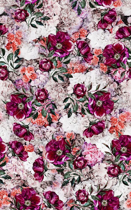 花卉印花华亿平台图片