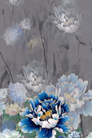 水墨风印花华亿平台图片