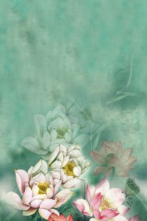 手绘花卉印花华亿平台图片