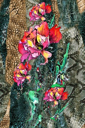 花卉印花华亿平台图片