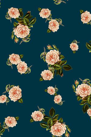 月季花印花华亿平台图片