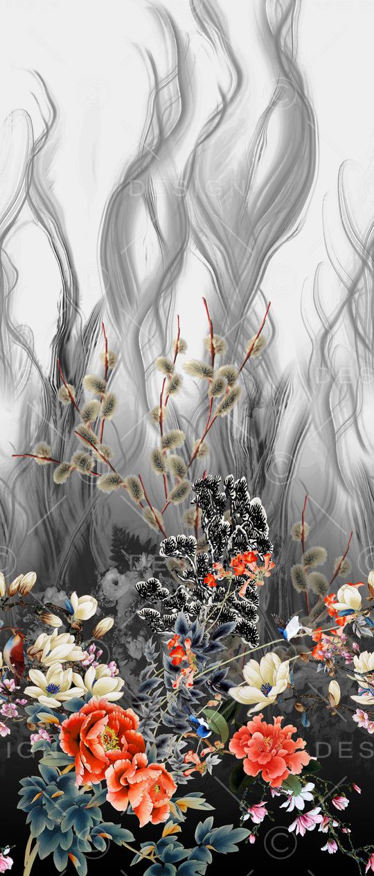 花卉印花华亿平台图片