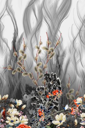 花卉印花华亿平台图片