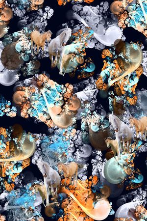 抽象男装印花华亿平台图片