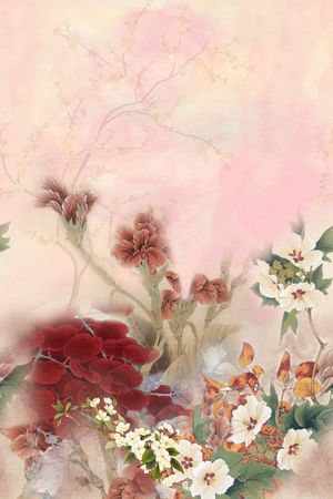 花卉印花华亿平台图片