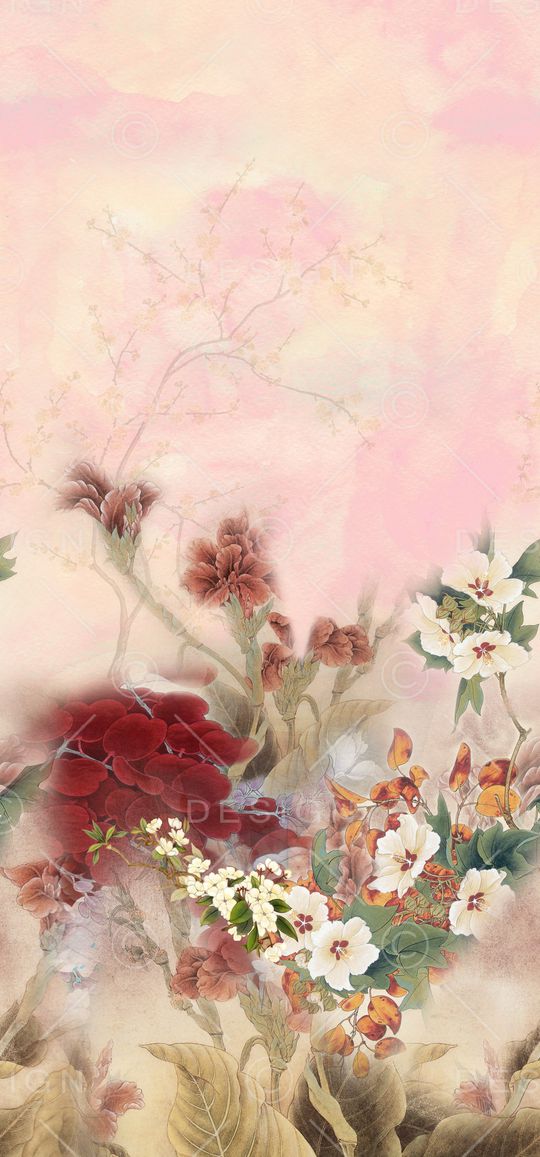 花卉印花华亿平台图片