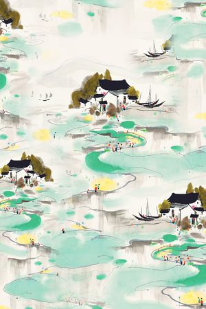 中国风印花华亿平台图片