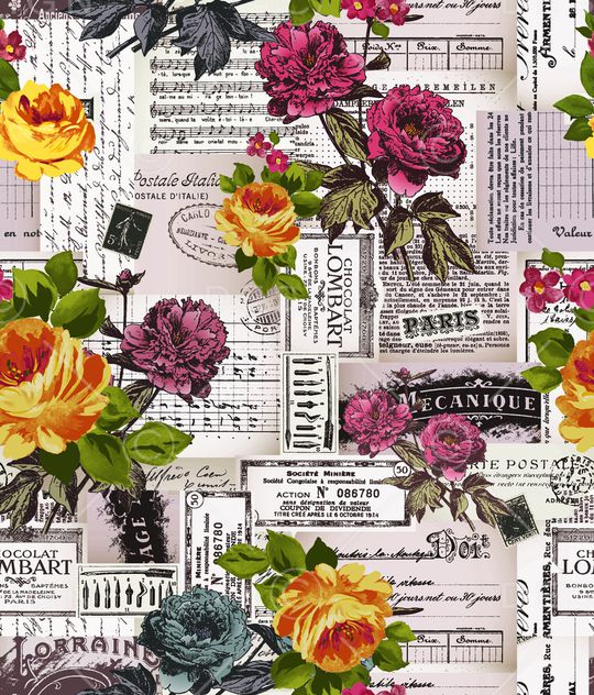 花卉印花华亿平台图片