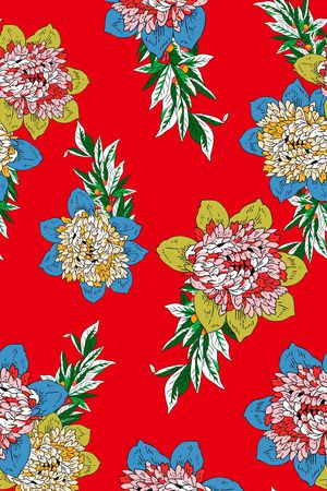 彩底花卉印花华亿平台图片