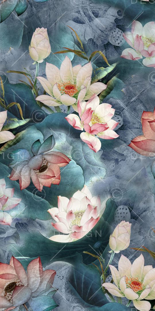 手绘花卉印花华亿平台图片