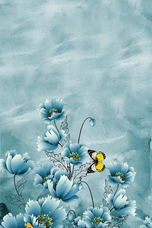 花卉印花华亿平台图片