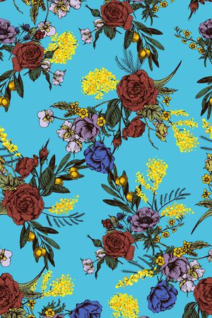 彩底花卉印花华亿平台图片