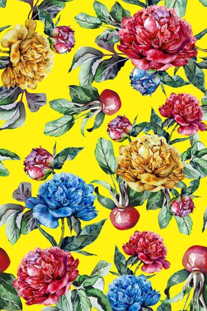 彩底花卉印花华亿平台图片