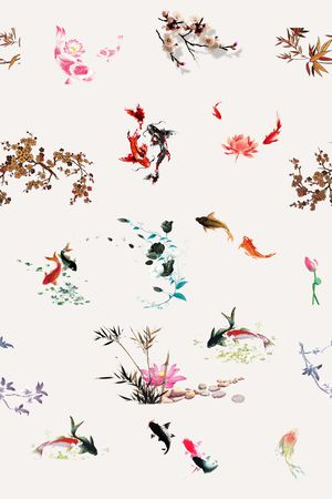 树枝印花华亿平台图片