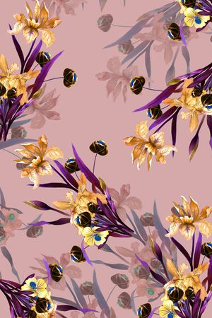 花卉印花华亿平台图片