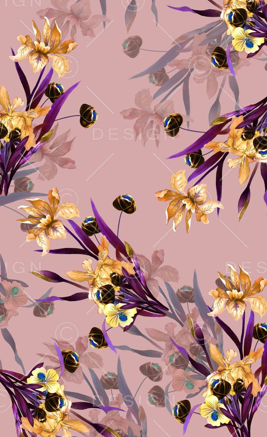 花卉印花华亿平台图片