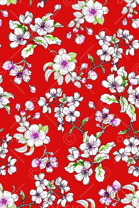 彩底花卉印花华亿平台图片