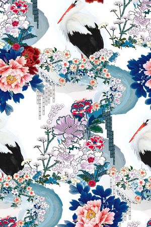 牡丹印花华亿平台图片