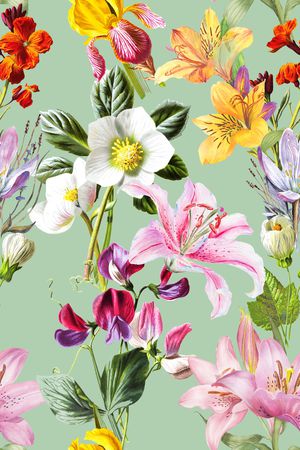 花卉印花华亿平台图片